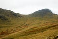 Bowfell along The Band route, Langdale, Lake District, Cumbria. England, UK