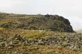 Bowfell along The Band route, Langdale, Lake District, Cumbria. England, UK