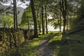 Lake District spring.Path to Buttermere lake. Royalty Free Stock Photo