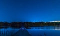 Lake dock at night