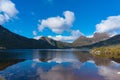 Lake Dove and Cradle mountain panorama landscape Royalty Free Stock Photo