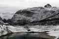 Lake Du Chevril, Tignes 1800, Winter ski resort of Tignes-Val d Isere, France