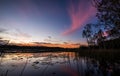 Lake on dusk Royalty Free Stock Photo