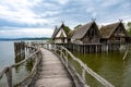 Lake dwellings at Lake Constance. Open-air archaeological museum presenting archaeological finds and replicas of pile-dwelling