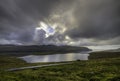 Lake (Eidisvatn) country side, Faroe islands, Denmark, Europe Royalty Free Stock Photo