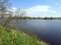 Lake Ekete in spring plants, Lithuania