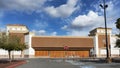 Lake Elsinore, CA, USA - November 30, 2023: Closed and boarded up retail space in southern California.