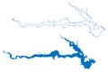 Lake Elwell Reservoir (United States of America, North America, us, usa, Montana) map