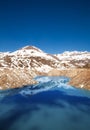 Lake Emosson reservoir Royalty Free Stock Photo