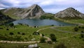 Lake Enol in Asturias, Spain