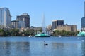 Lake Eola Fountain in Orlando Royalty Free Stock Photo