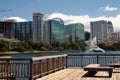 Lake Eola and Orlando skyline Royalty Free Stock Photo