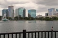 Lake Eola and Orlando skyline