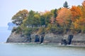 Lake Erie Cliffs in Autumn Royalty Free Stock Photo