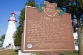 Lake Erie Historical Marker Royalty Free Stock Photo