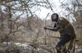 Hadzabe hunter in a african bush