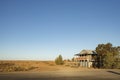 Lake Eyre Yacht Club Marree Australia on sunset