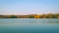 lake Fall Scene with Autumn Trees 2 Royalty Free Stock Photo