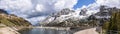 Lake Fedaia and Mount Marmolada Royalty Free Stock Photo