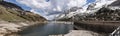 Lake Fedaia and Mount Marmolada Royalty Free Stock Photo