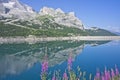 Lake Fedaia, Natural landscape in Dolomites Alps, Italy, Europe Royalty Free Stock Photo