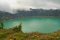 Lake-filled Quilotoa Caldera, Ecuadorian Andes, Ecuador