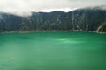 Lake Filled Quilotoa Caldera, Ecuadorian Andes, Ecuador Royalty Free Stock Photo