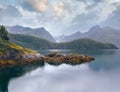 Lake (fjord) and Svartisen Glacier (Norway Royalty Free Stock Photo