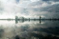 Lake with fog