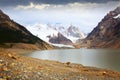 Lake at foot of Fitz Roy, Cerro Torre, Andes