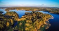 Lake and forest aerial Royalty Free Stock Photo