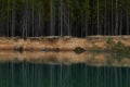 Lake in the forest landscape Royalty Free Stock Photo