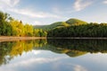 Lake with forest reflection, Ruzin dam, Slovakia Royalty Free Stock Photo