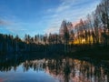 Lake at sunset