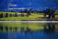 Lake idyll in alpine landscape by deep rich colors at fall Royalty Free Stock Photo