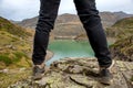 Lake the Gloriettes on the Gave d`Estaube river in the Haute Pyr