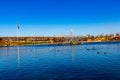 Heartland of America Park at the Riverfront Omaha in the Fall