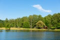 Lake in French landscape