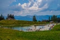 Lake of Frience in Villars-Gryon, Switzerland