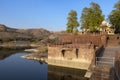 Lake in front of Jaswant Thada in Jodhpur Royalty Free Stock Photo