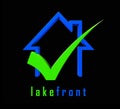 Lake Front Property Icon Or Real Estate For Natural Living In The Countryside - 3d Illustration Royalty Free Stock Photo