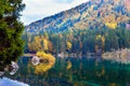 Lake Fuzine in Northern Italy Royalty Free Stock Photo