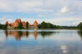 Lake Galve and Tracai castle, Lithuania Royalty Free Stock Photo