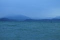 Lake Garda Italy Sirmione cloudy summer day Royalty Free Stock Photo