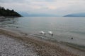 Lake Garda Italy Sirmione cloudy summer day Royalty Free Stock Photo