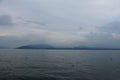 Lake Garda Italy Sirmione cloudy summer day Royalty Free Stock Photo