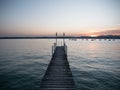 Lake Garda Jetty at Sunset Royalty Free Stock Photo