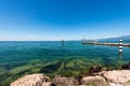 Lake Garda in front of the small port of Cisano di Bardolino - Veneto Italy