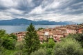 Lake Garda view from the Small Village of Castelletto di Brenzone - Veneto Italy Royalty Free Stock Photo