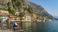 Lake Garda on Limone harbor